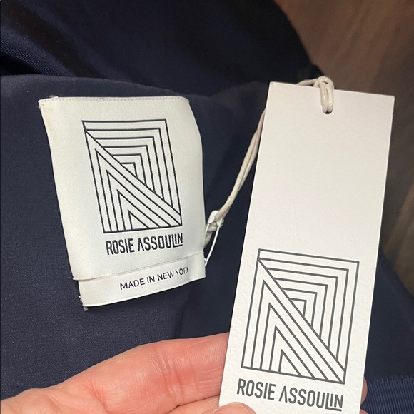 Rosie Assoulin Midnight Blue Strapless peplum Top - Picture 2 of 7